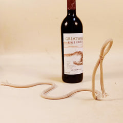 Suspended Rope Wine Bottle Holder